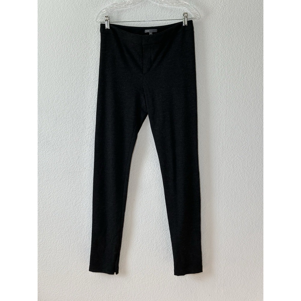 Vince Pants Womens 8 Charcoal‎ Gray Skinny Leg Stretch Knit Ankle Zip 30 X 31